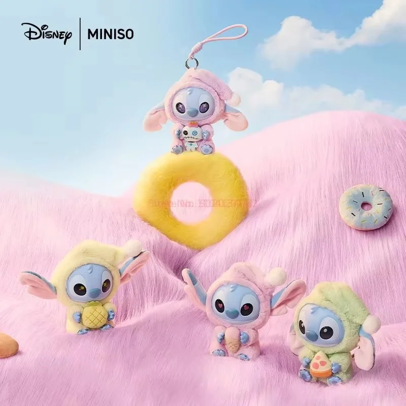 Minso-Poupées en vinyle de la série Disney CAN O & Stitch Pyjama Party, boîte ennemi, figurines d'anime, ornements Stitch Butter, jouets pour enfants, nouveau