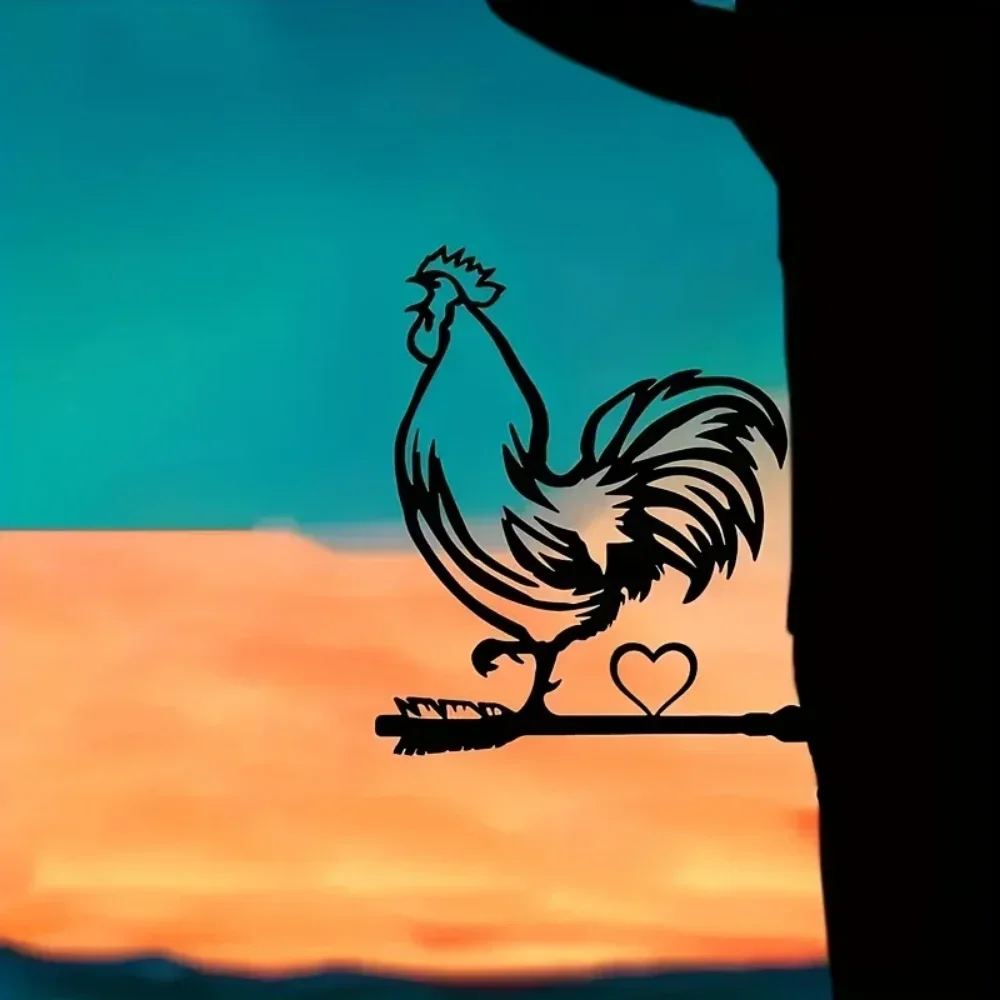 CIFBUY Rooster on Branch Metal Wall Art Iron Farmhouse Hanging Sculpture Home Garden Decor Ornament Gift