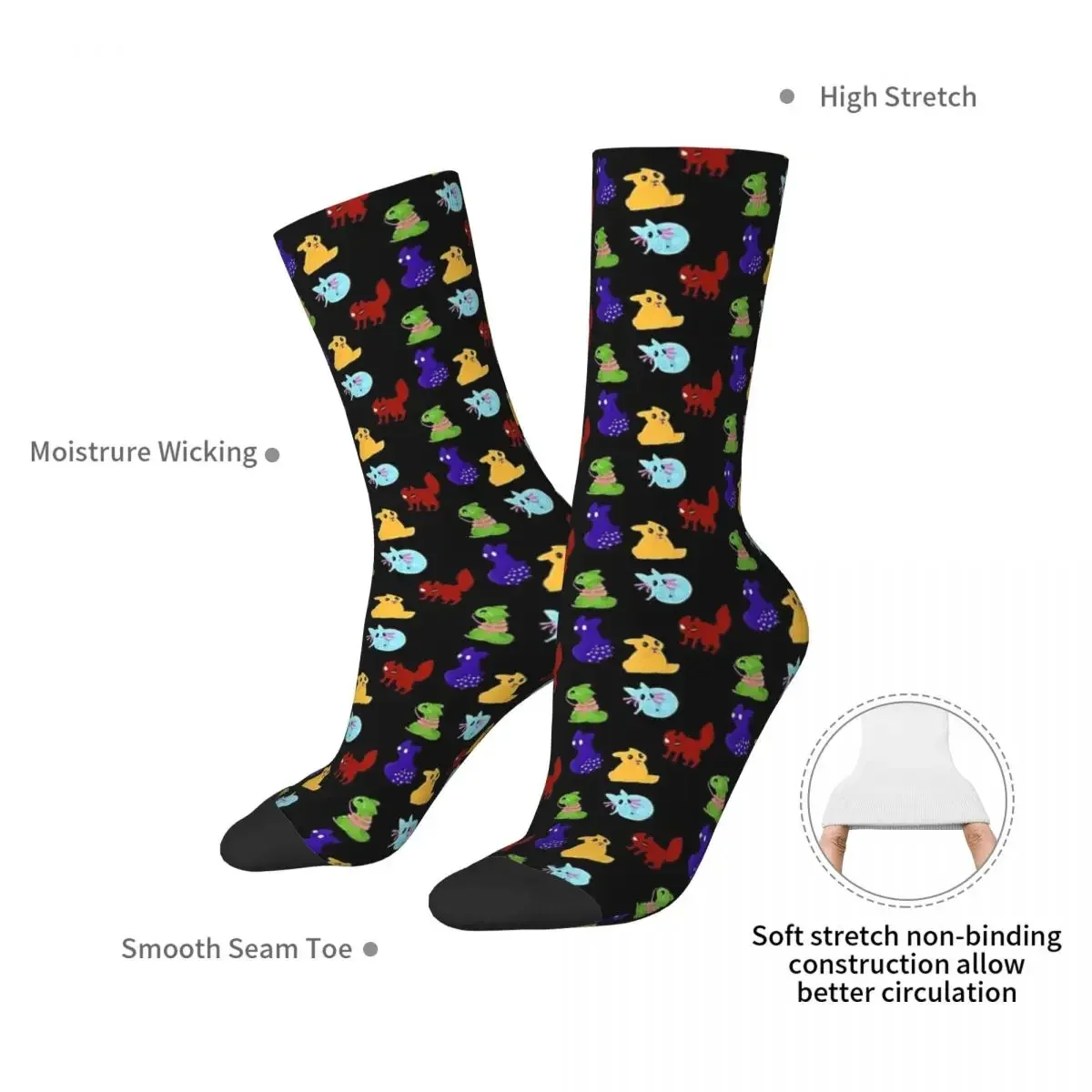 Rain World Downpour Slugcats Socks Harajuku Super Soft Stockings All Season Long Socks Accessories for Unisex Gifts