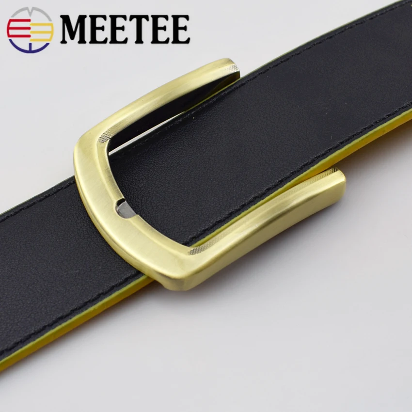 1pcs 35/40mm Meetee Zinc Alloy Metal Pin Belt Buckles for Mens Waistband Adjust Head DIY Casual Jeans Leather Crafts Accessories