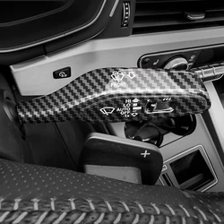 Center control interior modification wiper lever steering rod patch carbon fiber texture decoration For Audi A6 A4 A3 Q3 Q5 Q7