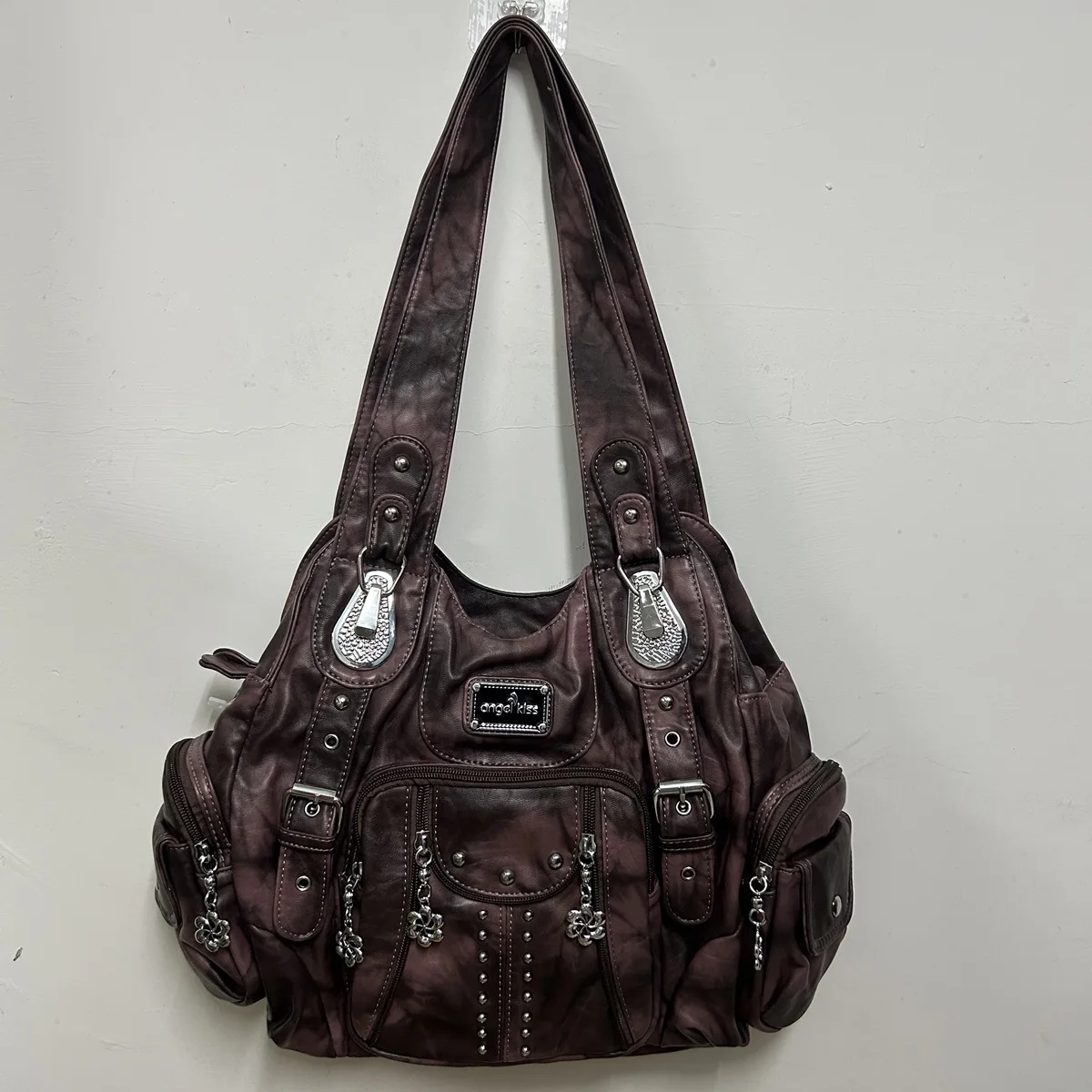 Vintage damestas Grote handtassen Satchel PU-schoudertas met handvat aan de bovenkant Vintage Dumpling Pack Schoudertassen met meerdere zakken Portemonnee