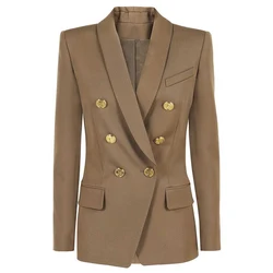 2023 Autumn And Winter New High-end Women's Suits Classic Green Collar Suit Jacket Coat High Quality Women's Blazer