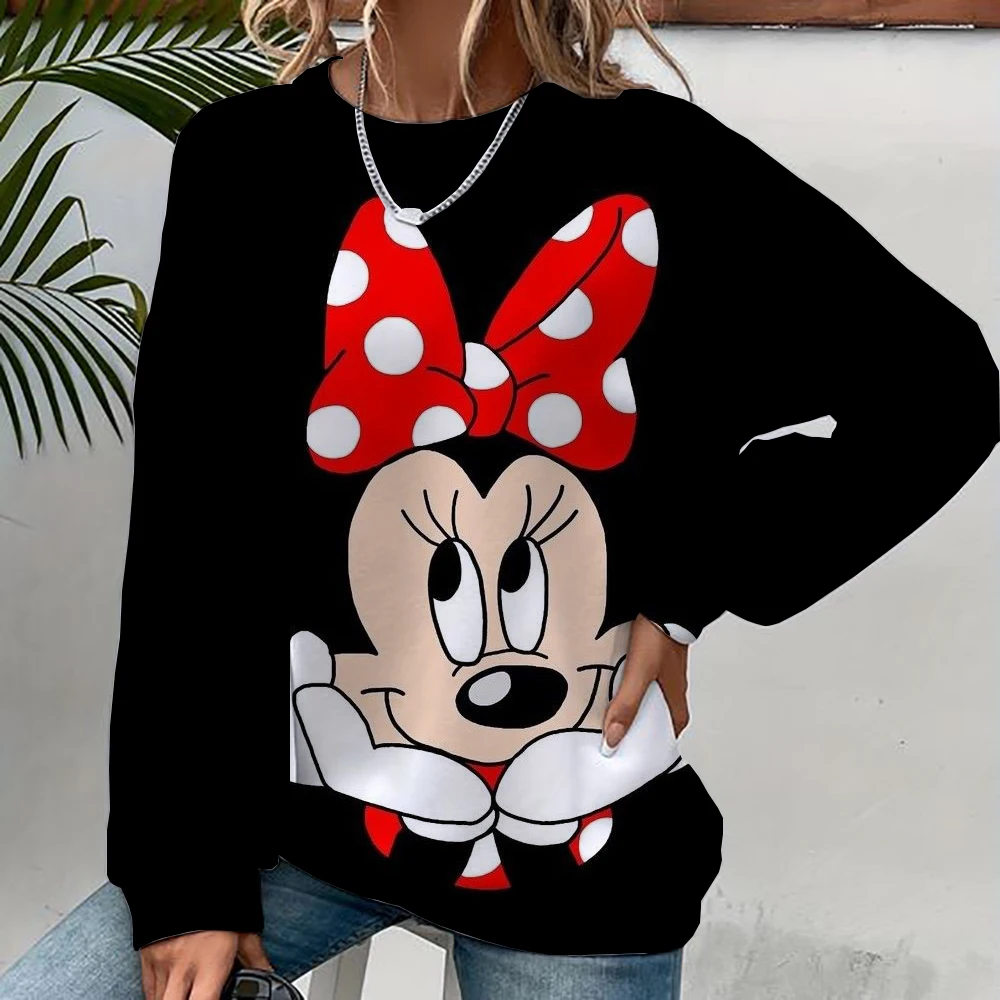 Disney Women Hoodies and Sweatshirts Mickey Mouse Fall Spring Sweatshirts Fall Spring Harajuku Long Sleeve Hoodie Clothes