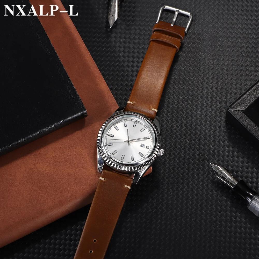 خمر النفط الشمع الجلود حزام (استيك) ساعة اليدوية خياطة جلد البقر حزام لأوميغا ل Seiko Smartwatch معصمه 18 مللي متر 20 مللي متر 22 مللي متر