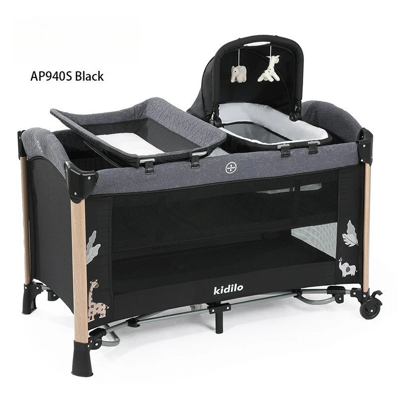 Immagine 7: Letto per bambini multifunzionale Letto per bambini pieghevole portatile giocabile per neonati