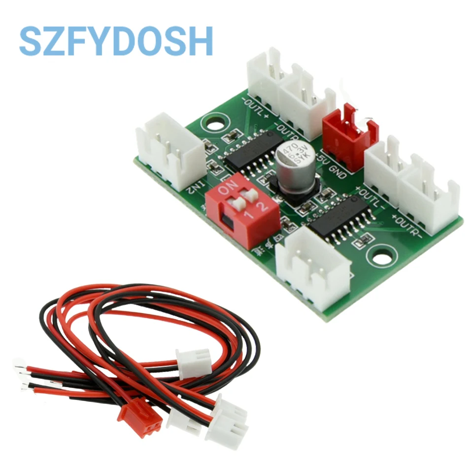 Mini XH-A156 PAM8403 Digital Audio Amplifier Board DC 5V 3W*4 4 Channel AMP with Cable For Laptop Desk Speaker