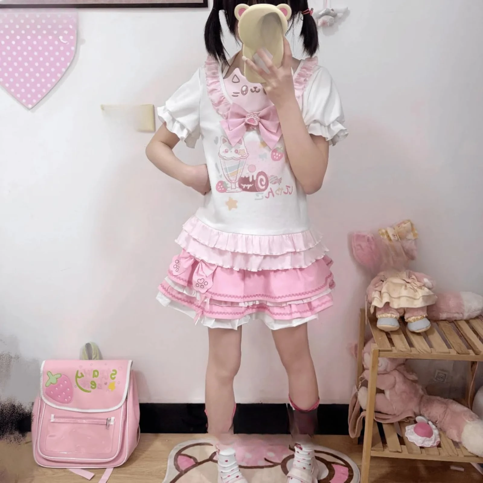 Y2k Cutecore Summer Women Korean Japan Harajuku Short Sleeve Egirl Anime T-shirts Aesthetic Oversized Kawaii Tshirt Tops Clothes image 5