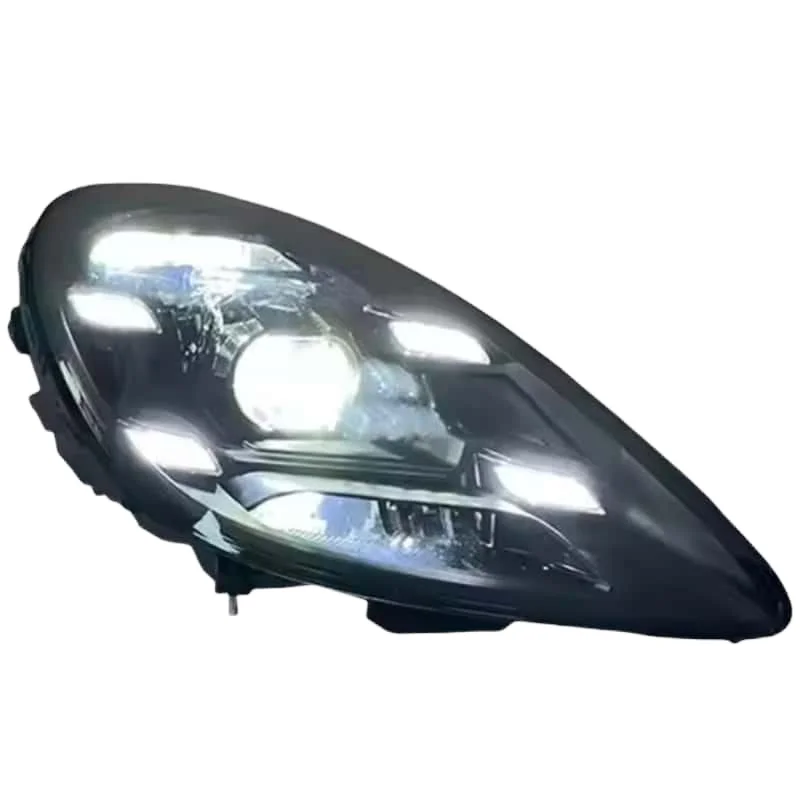 For Porsche Cayman Boxster 982 718 Headlight Assembly 2017 Retrofitted Matrix Daytime Running Lights with New LED Headlights