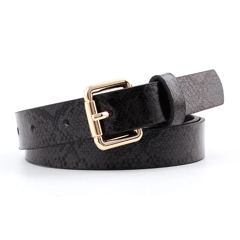 

2.4cm Copper Buckle High Quality Cowskin Genuine Leather Belts for Women Luxury Female Belt For Jeans Simple Strap Waist Belt