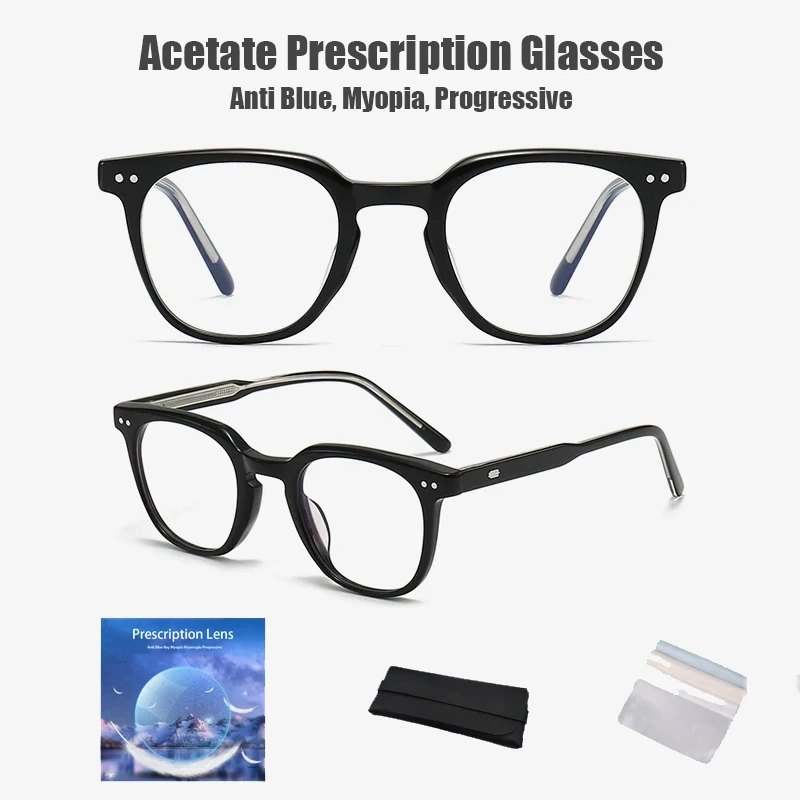 

Prescription Glasses Frame for Men Women Anti Blue Light Myopia Hyperopia Progressive Bifocal Glasses Eyewear Acetate