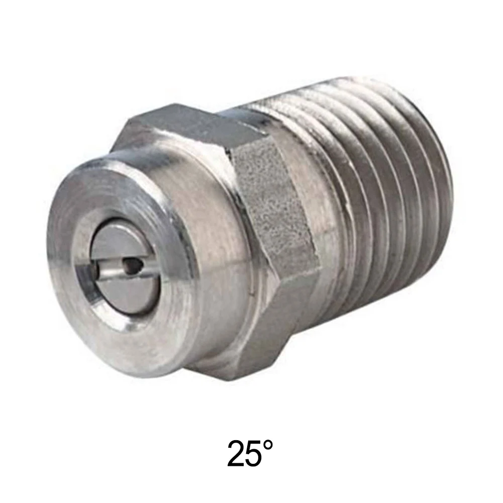 Stainless Steel Pressure Washer Nozzle NPT1/4 Male Thread Fan & Cone Spray Nozzle High Pressure Cleaning Accessory Parts