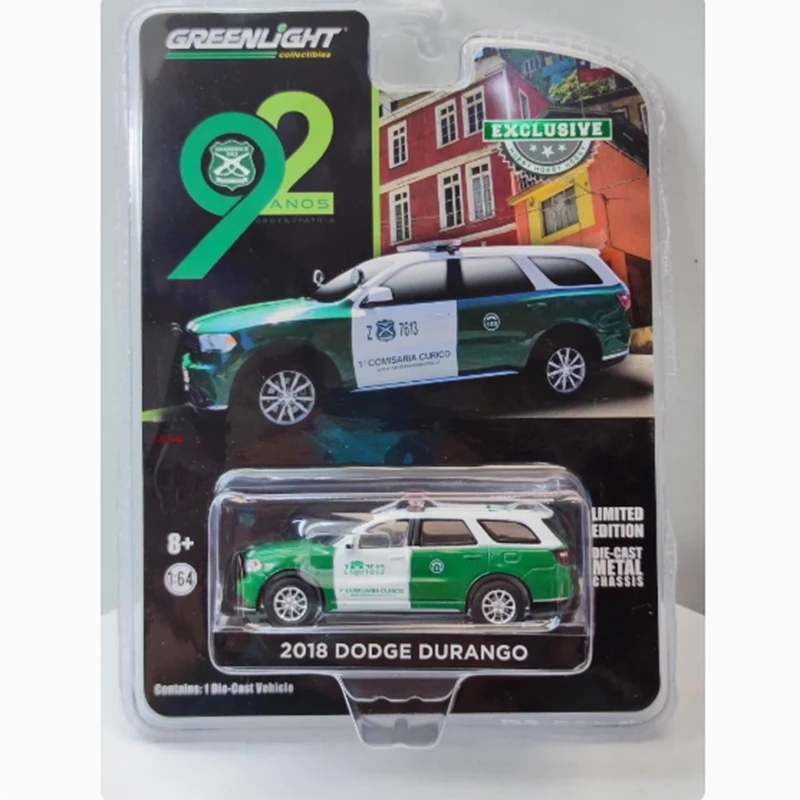 GreenLight Scala 1:64 2018 Durango/2020 Durango Pursuit Modello di auto in lega Classici Regalo souvenir per adulti Hobby e giocattoli