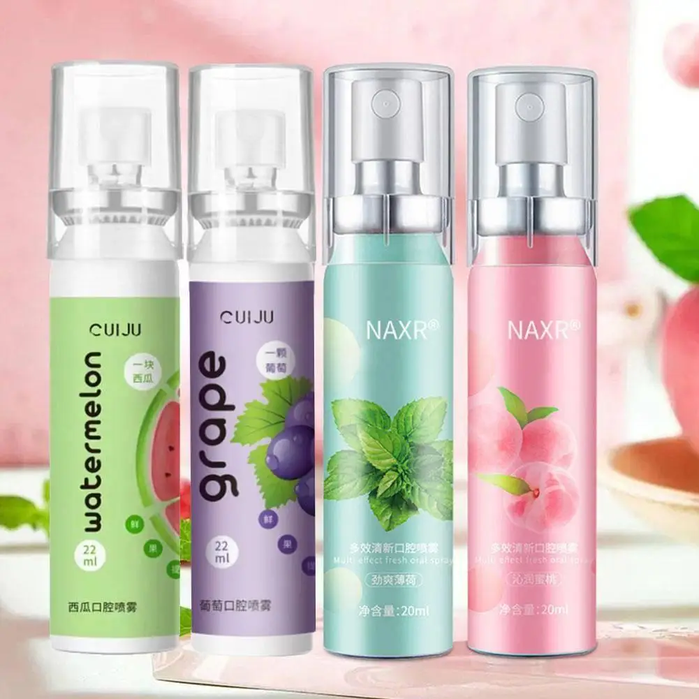 20ml Fruity Oral Spray Remove Bad Breath Long-lasting Fresh Mouth Spray Portable Breath Freshener Refreshing Oral Care Dropship