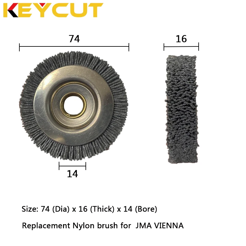 Replacement Nylon Brush 74x16x14 Compatible with JMA VIENNA Key Machine