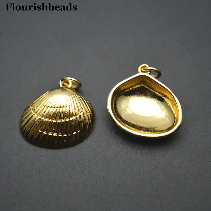 

10pc Gold color Shell Shape Metal Charm Pendant for Bracelets Earrings Necklace Jewelry Making