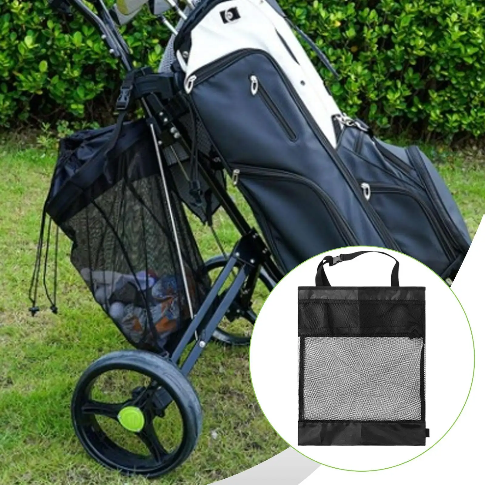 Mesh Organizer Golf Push Cart Opbergtas Camping Dames Heren Schoenen Buiten Net Mesh Mand Spelen Herbruikbare uitrusting
