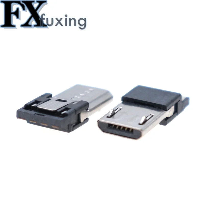 20Pcs 4 Pin Micro USB Connector Jack Tail USB Plug Sockect Terminals Male Connectors Micro 5P Microphone Male Soldered Android