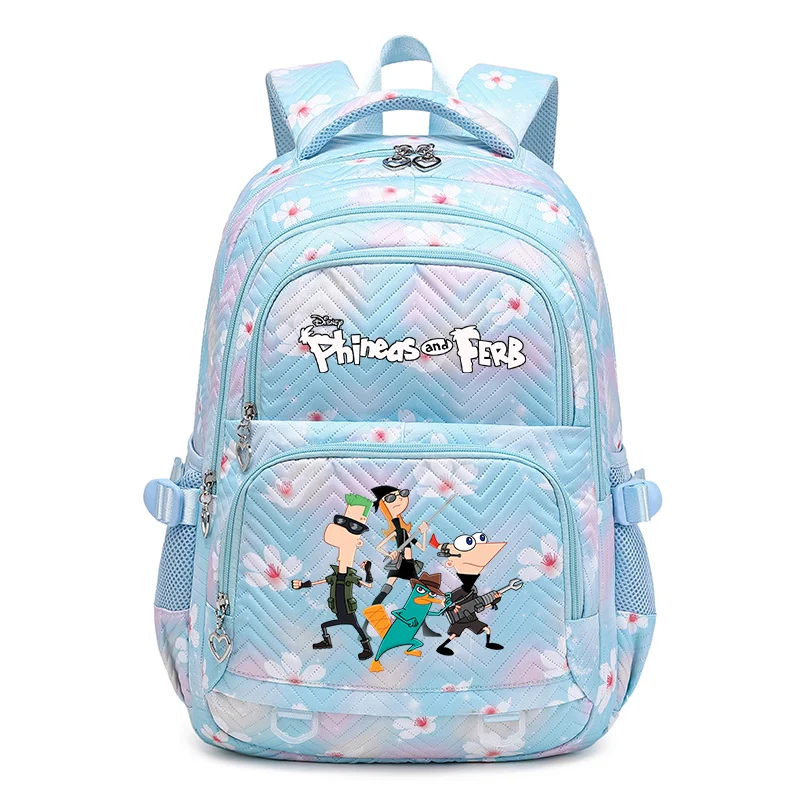 

Disney Phineas And Ferb Boys Girls School Backpack For Teenage Youth Girls Kawaii Student Kids Rucksack Laptop Books Bag Mochila