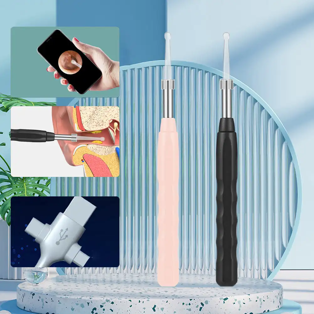Wireless Visual Ear Scoop Endoscopic Intelligent Luminous Ear Pick Cleaner Household Ear Spoon Soft Ear Spoon Ear Cleaning Tool