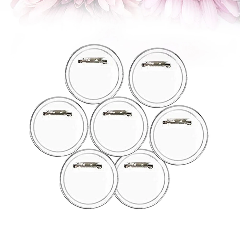 36pcs Badge 60Mm Craft Supplies Badges Acrylic Design Button Clear Round Badges Kit For Craft Supplies Rustproof Steel Pin
