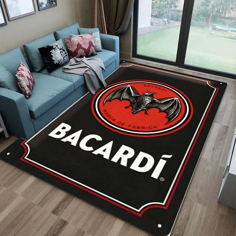 Bacardi-Rum Pattern Carpets Bedroom Play Mats Rug Bedroom Decor Carpet Livingroom Rug Crawl Mat Christmas Gift Rug Outdoor Rug