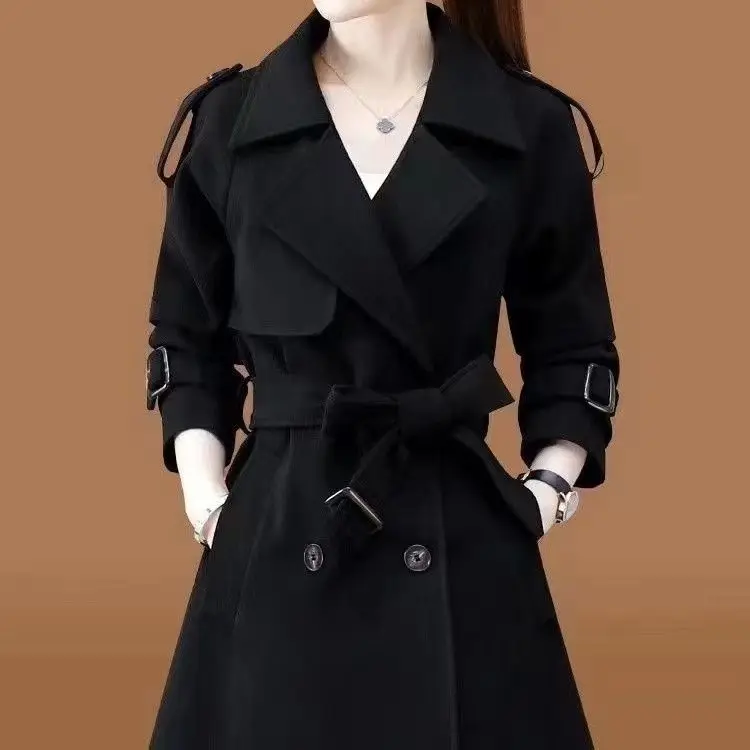 2027 New Jacket Female Explosion Windbreaker Coat Women's Spring Autumn Long Fashion Outcoat Temperament Foreign Overcoat Tops