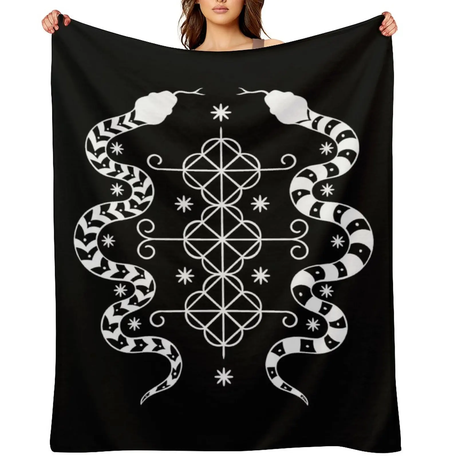 

Damballah Wedo Veve loa symbol Throw Blanket anime Heavy christmas decoration for winter Blankets
