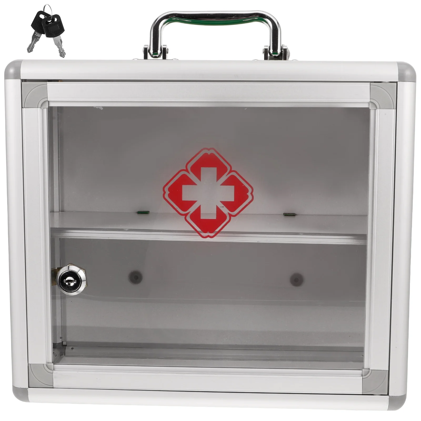 

Wall Mount Cabinet First Aid Kit Container Medicine Chest Record Aluminum Alloy Case