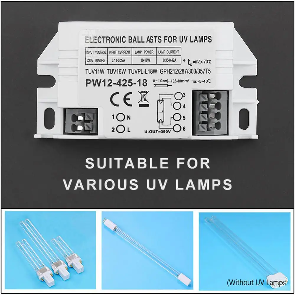 10-18W Electronic Ballasts 220V Universal Ballast for G23 G10q G5 UV Lamp UVC Sterilizing Lamp Light Tube