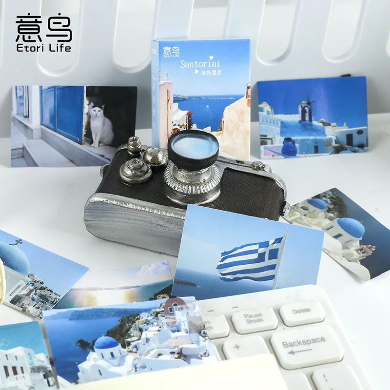 30pcs Landscape Scrapbook Label To DIY Decorate Stickers Scenery Travel Seaside Stationery Suitcase Luggage Laptop Notebook Gift