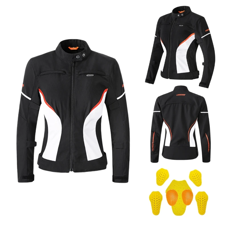 LYSCHY Motorcycle Jacket Winter Waterproof Warm Reflective Motorcycle Jacket Women CE1/2 Level Motocross Jacket Riding Clothing