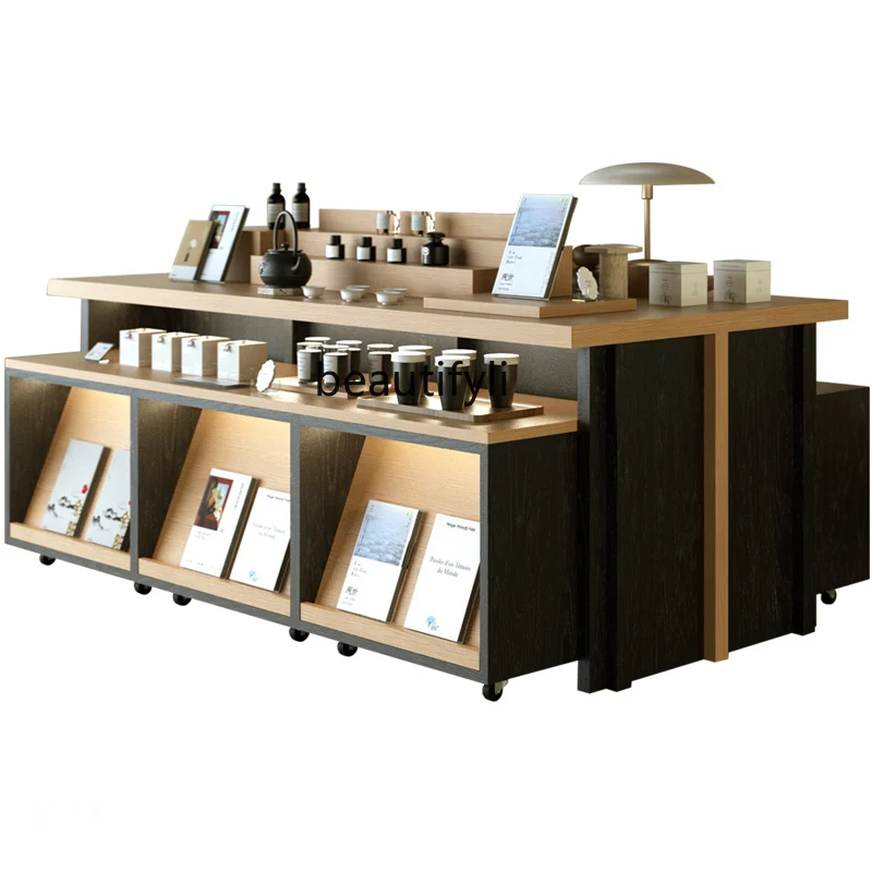 Nakashimadai merchandise tea ware bookstore display cabinet ornament tea shop specialty product display cabinet