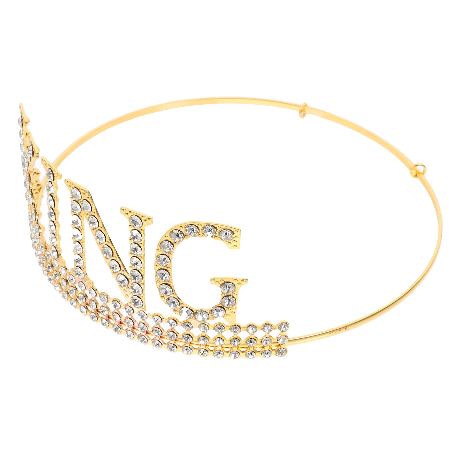 1 قطعة تاج الملك خمر البلاستيك الراين عيد ميلاد تاج للرجال الصبي تأثيري حفلة ديكور عقال زي التبعي