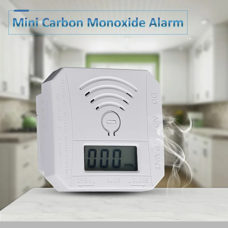 Mini honeycomb coal smoke detector UL2034 CO carbon monoxide LCD concentration display alarm