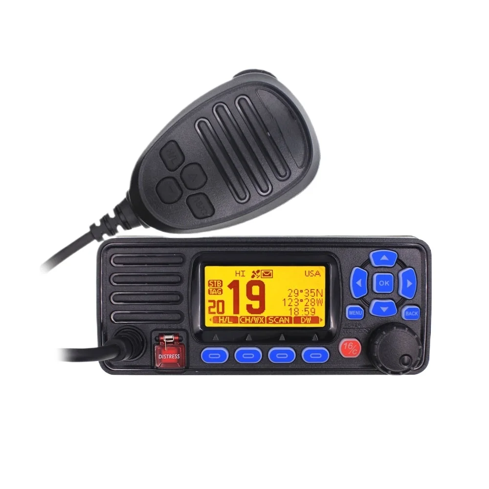 

Водонепроницаемая рация VHF IPX7 RS-509MG с фиксированным морским радиоприемником со встроенным GPS DSC и погодовыми каналами