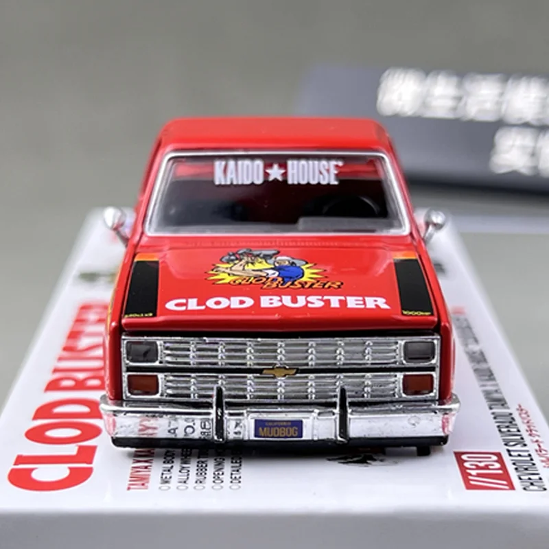 KAIDO HOUSExMINIGT 1/64 Chevrolet Silverado CLOD BUSTERโลหะผสมของเล่นรถDiecastโลหะชุดของขวัญ