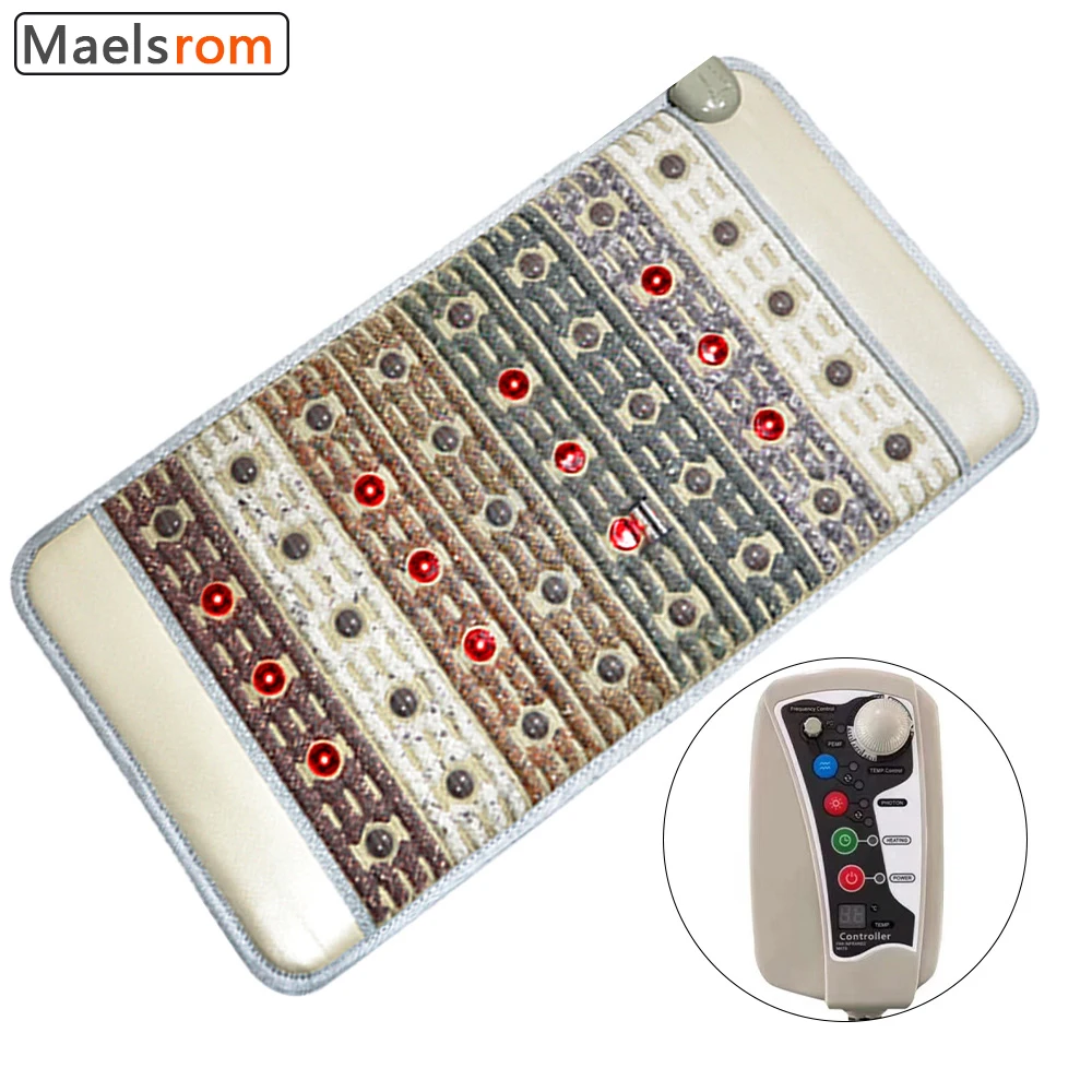 Premium Crystal Pemf Magnetic Therapy Mat Electric Heating Bio Amethyst Stone Mattress Heating Infrared Pad For Body Healthcare