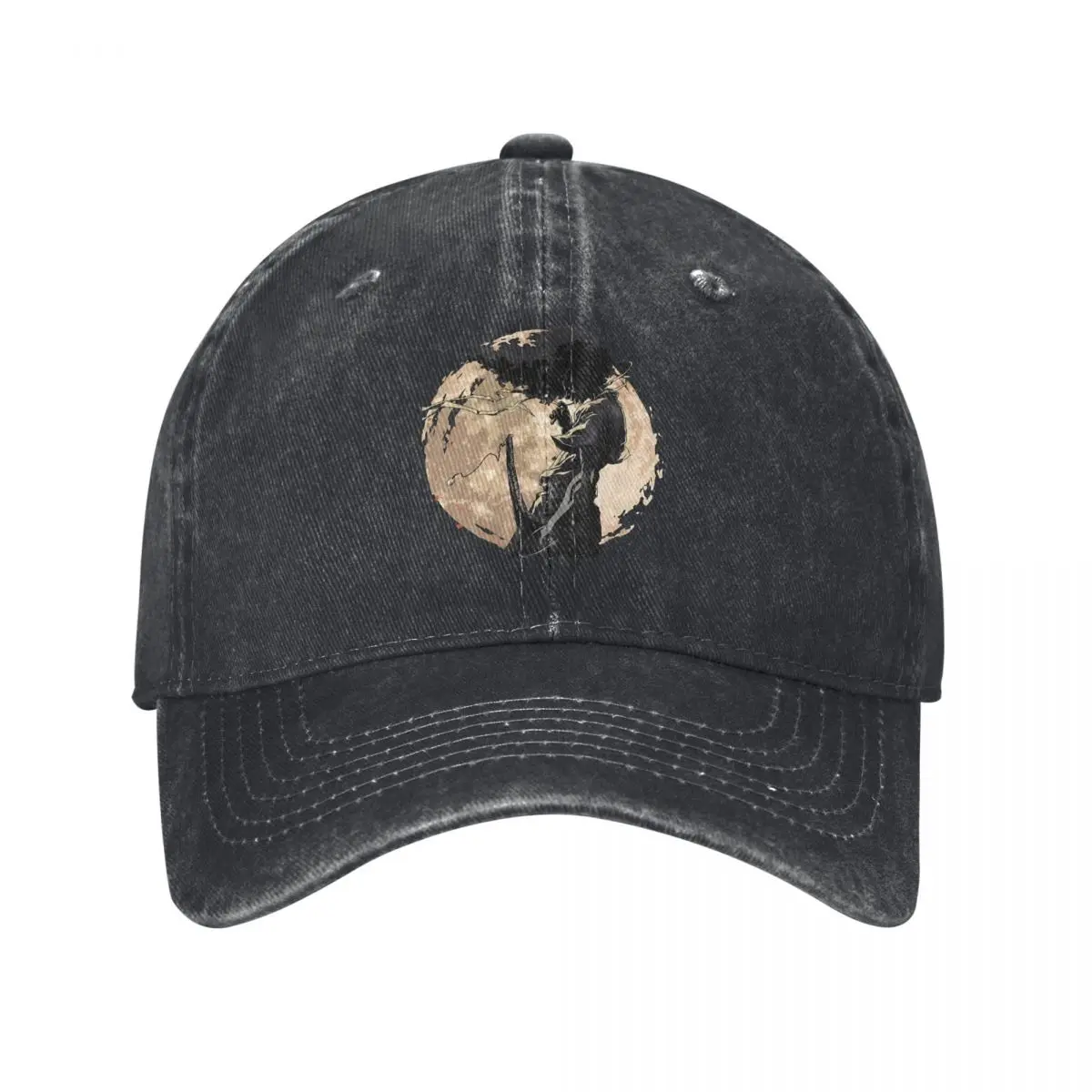 Afro Samurai, Anime, Sword & Moon Print denim Hat Lightweight Cap Female Baseball Cap For Men