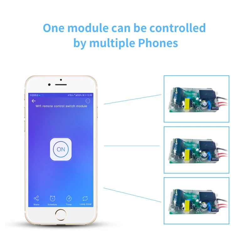 Abuess ewelink โมดูลสวิตช์ไฟ WiFi 180-240V DIY โมดูลการปรับเปลี่ยนสวิตช์ไฟเดี่ยวไม่จำเป็นต้องใช้สายไฟกลาง