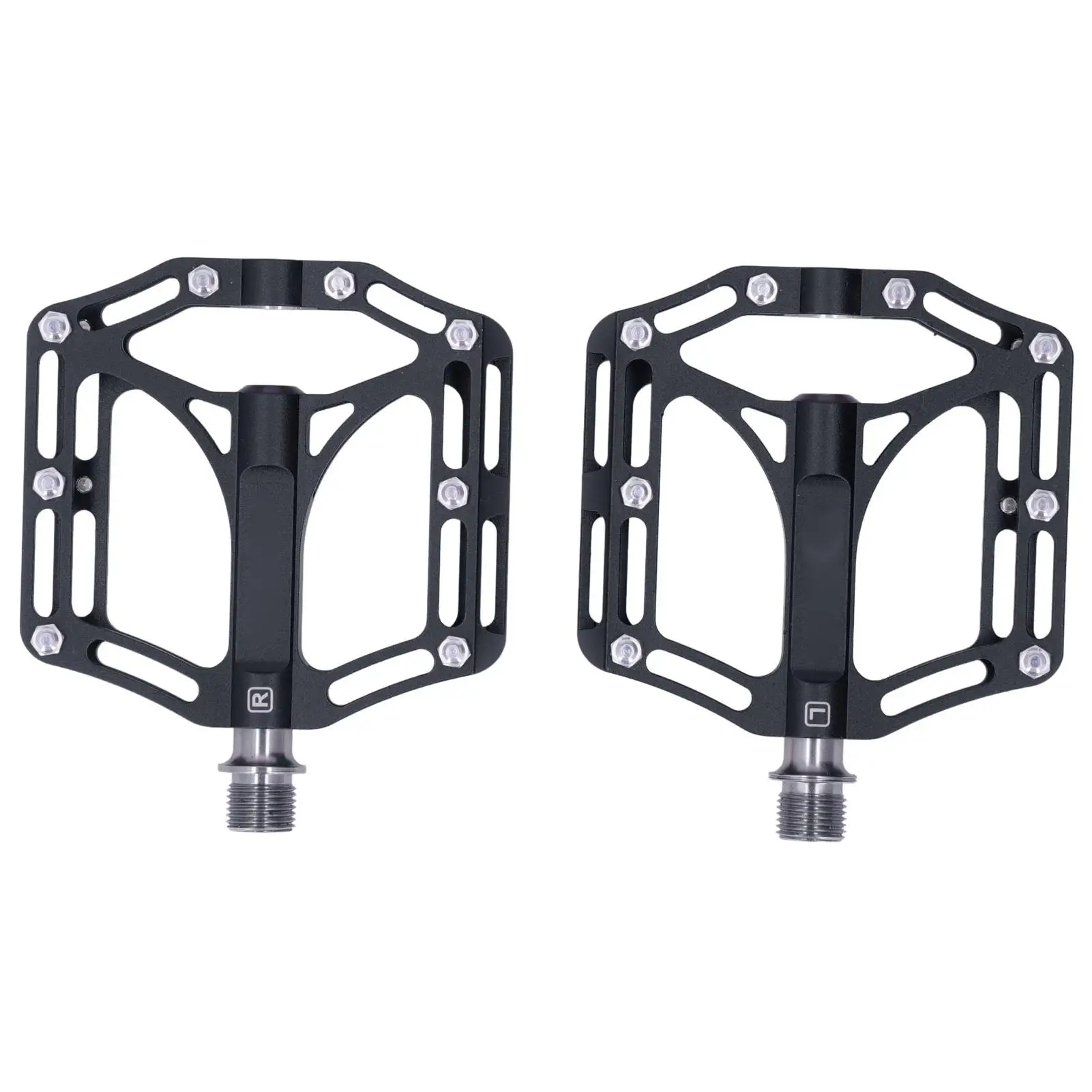 Lightweight Universal for road Bike Pedals - Waterproof Metal with Slip-Resistant Pins, 1 Pair for mtb & for road Cycling