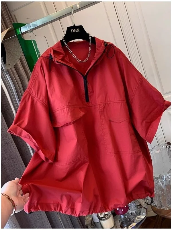 

Loose Fit ort Sve Hooded irt Thin Summer Casual Sle for Men And Women Comfortable Breathable Sweat Absorbent Cotton