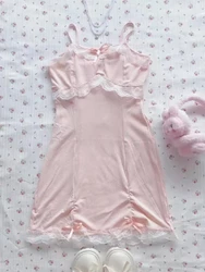 Lace Japanese Sweet Lolita Dress Women Bow Pink Kawaii Party Mini Dresses Female Blue Princess Korean Fashion Dresse Winter 2024