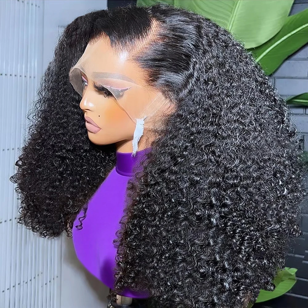 

Бразильский водяной вьющийся короткий боб 13x4 Hd Парик фронтальной части шнурка 250% Плотность Глубокая волна Парики фронта шнурка Бесклеевые человеческие волосы для женщин
