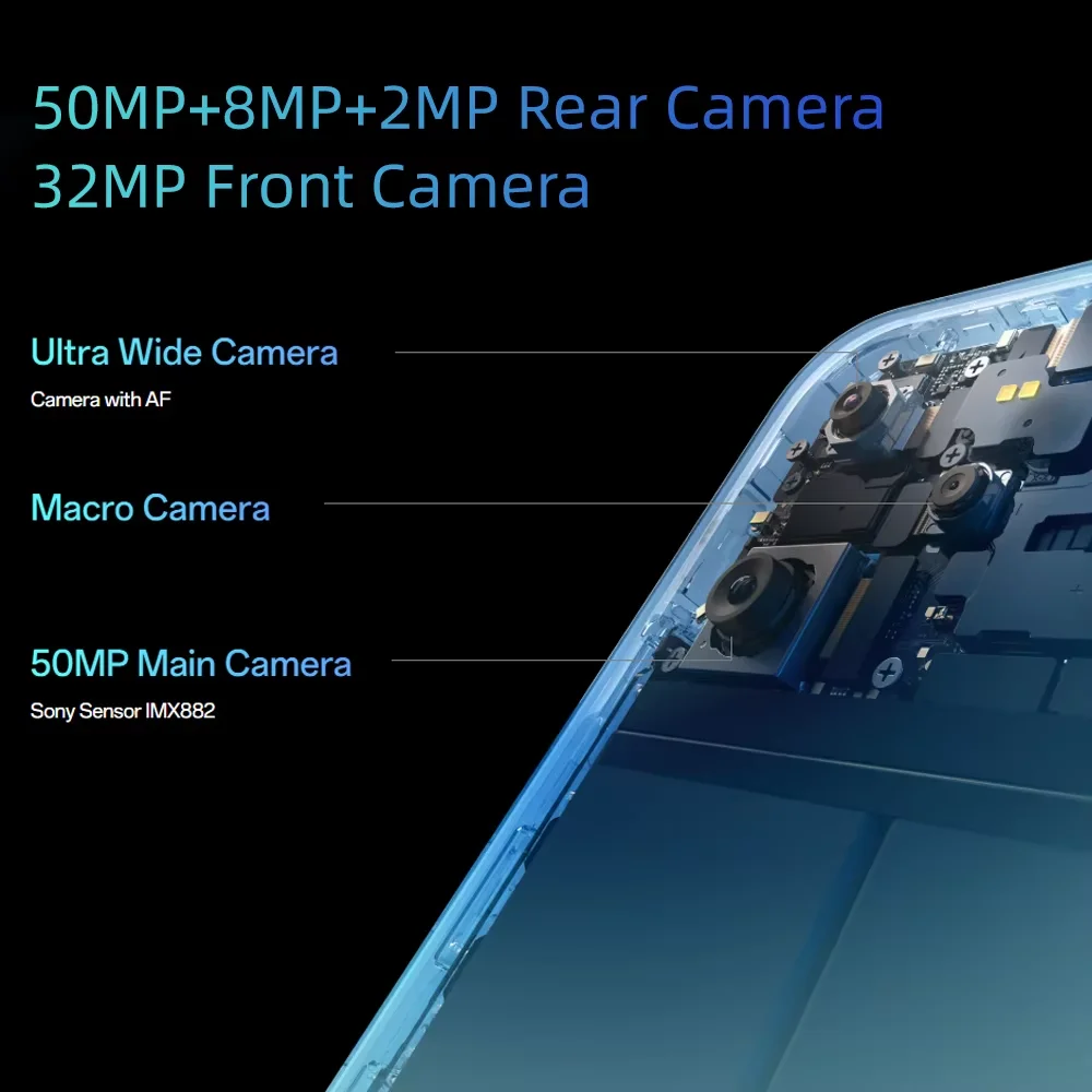 Smartphone OPPO Reno14 F 5G Pantalla AMOLED de 6,57″ y 120 Hz Snapdragon 6 Gen 1, batería de 6000 mAh Cámara principal de 50 MP, eSIM, Wi-Fi 5, NFC, GPS, GLONASS, Bluetooth 5.1 4