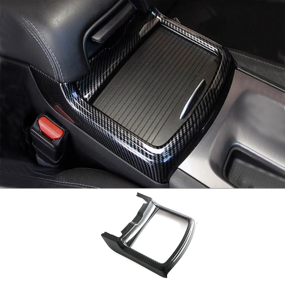 100%Real Carbon Fiber Car Cup Holder Cover Trim for Dodge Charger 2015-2021/for Chrysler 300 2015-2021 Water Cup Holder Trim