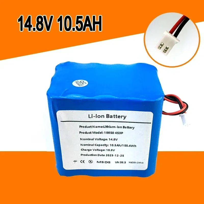 

18650 Battery 12V Battery Pack 10500mAh 4S3P Built-in 40A Balanced BMS for Outdoor power supply for solar powered stalls