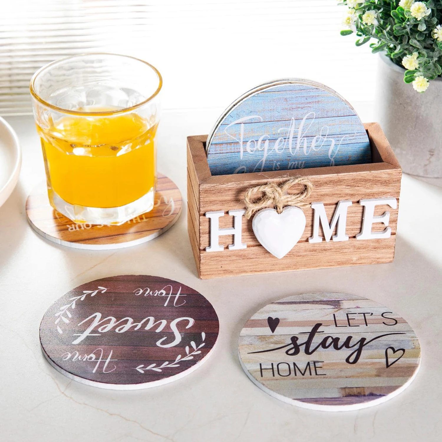 1 Set Of 6 Wooden Antique Tabletop Dining Room Cup Insulation MATS (Including Shelves) To Make The Home More Welcoming artwork