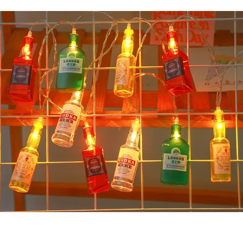 10/20/40 LED-Flaschen in Form einer Lichterkette, Party-Bar-Dekoration, Lichter, Batterie, USB-betrieben, Terrasse, Zuhause, Hochzeit, Urlaubsdekoration – Detail 5