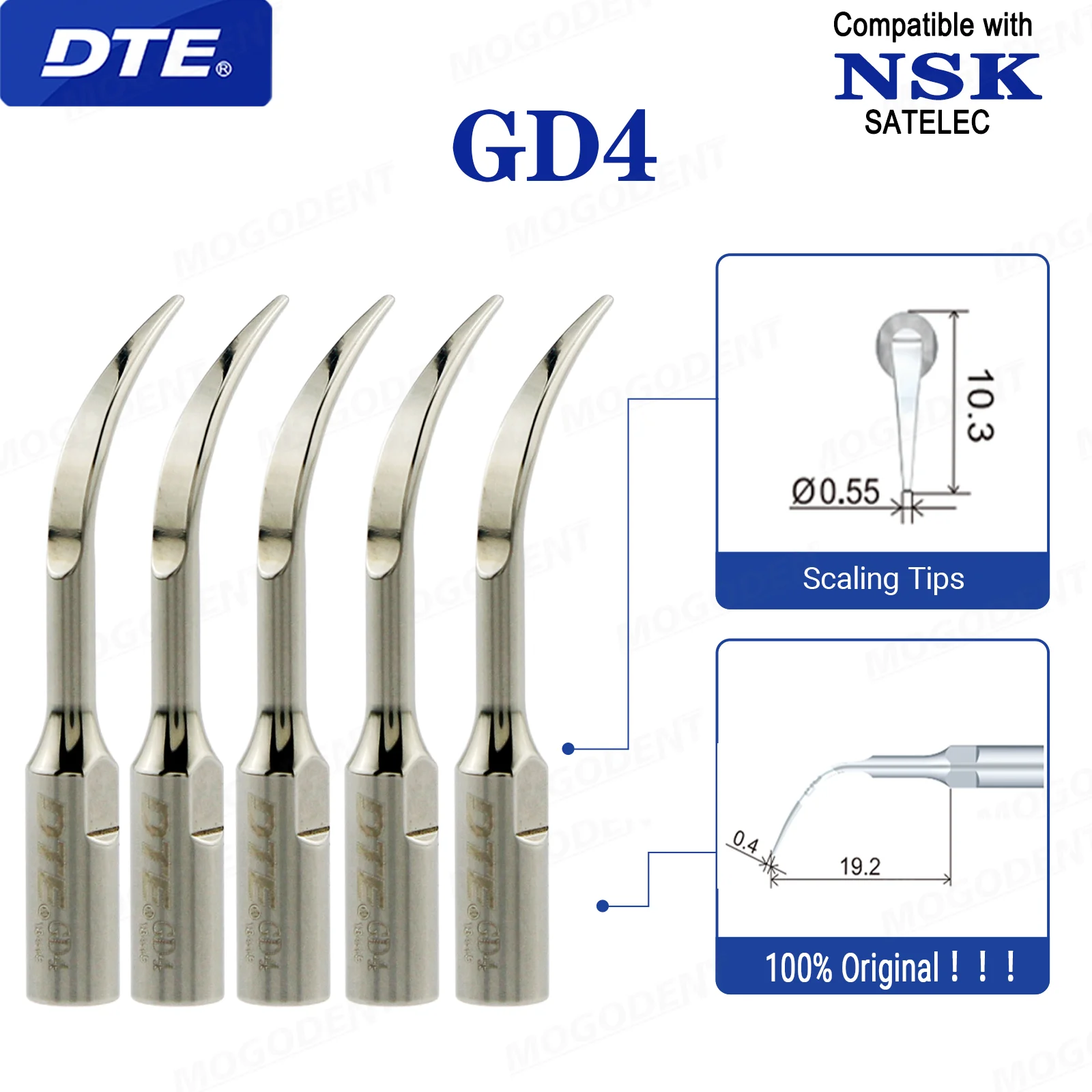 

Woodpecker DTE Surgery Tips Dental Ultrasonic Scaler Tip GD4 For Tooth Scaling Fit NSK SATELEC Dentistry Medical Accessories